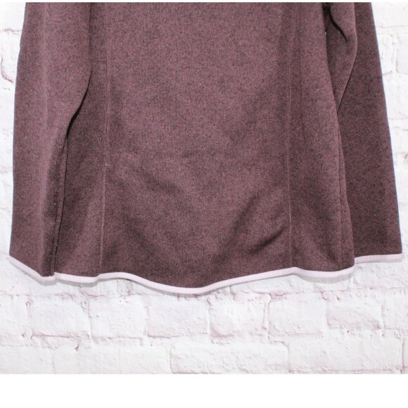 L.L. Bean Womens Full-Zip Burgundy Fleece Jacket Size XL Lightweight Warm Layer - Picture 6 of 10